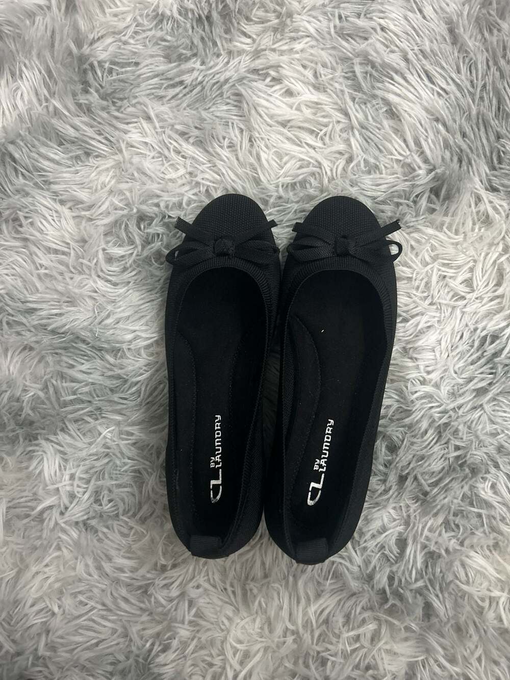 CL by Laundry Women's Bail Knit Wedge Ballet Flats with Bow (6.5 W) NWOT